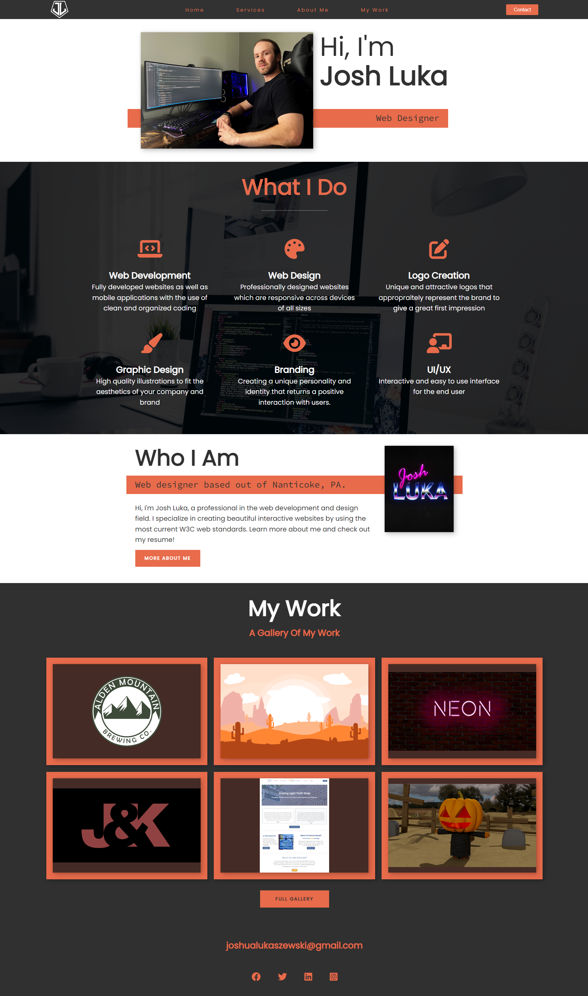 Josh Luka Design Hand Coded Portfolio Website